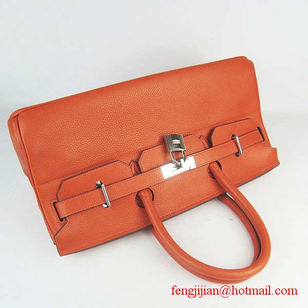 Hermes Birkin 42cm Togo Leather Bag 6109 Orange gold padlock Hermes Birkin 42cm Togo Leather Bag 6109 Orange gold padlock